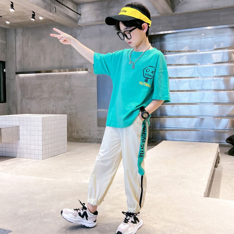 Boys sports leisure two-piece suit